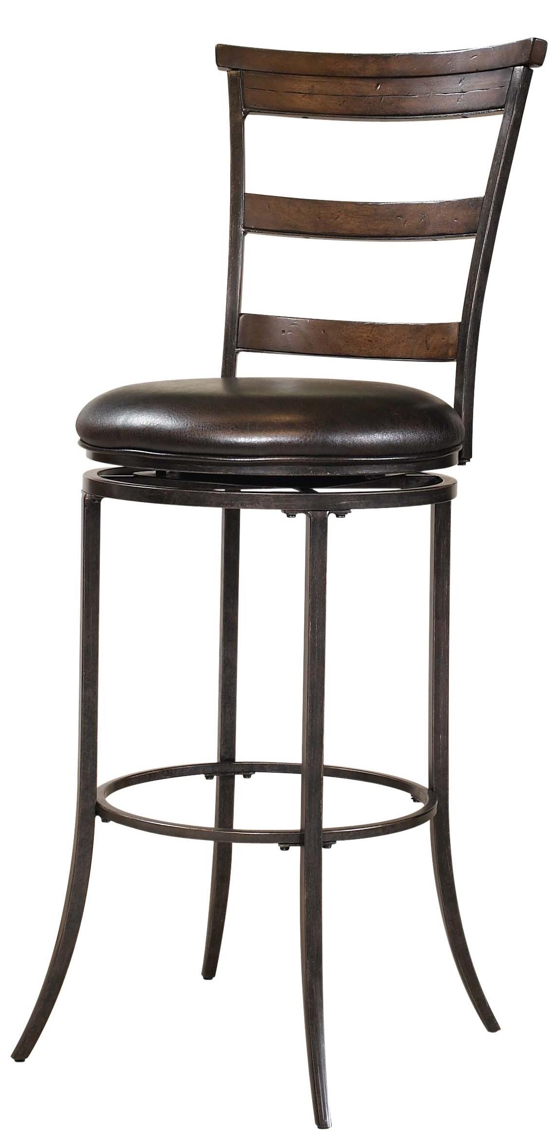 Hillsdale Metal Stools Cameron Swivel Ladder Back Bar Stool Wayside